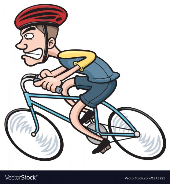 Велосипедист карикатура