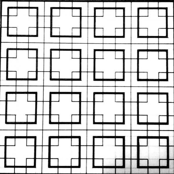 Ритмичный узор из квадратов