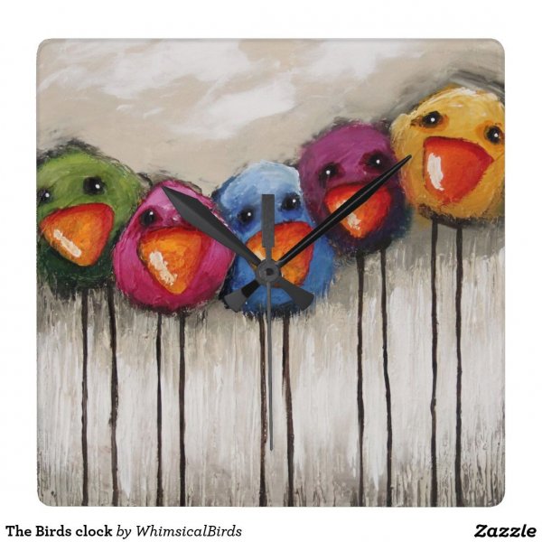 Птички маслом на холсте