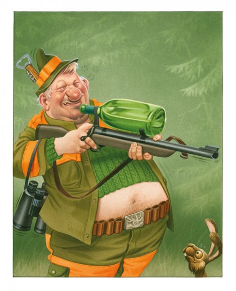 Прикольные карикатуры про охоту