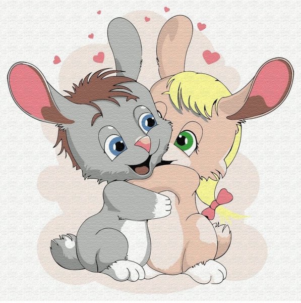 Влюбленные зверушки мультяшные