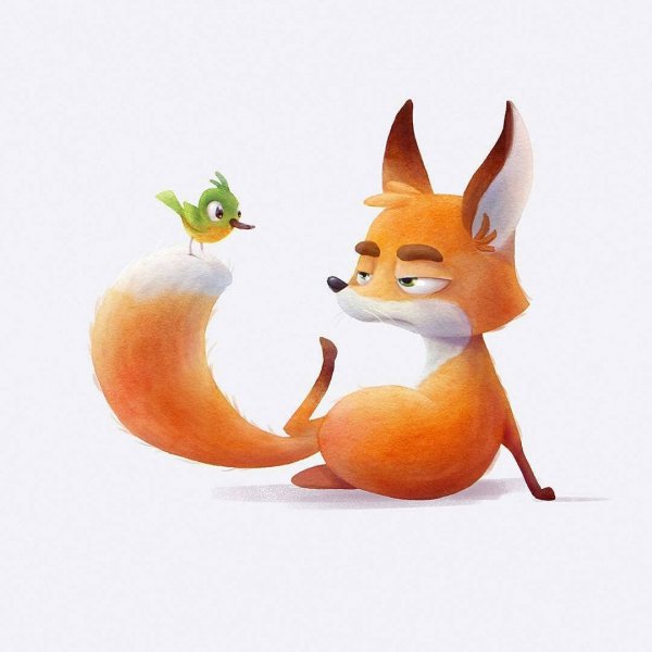 Смешная лиса