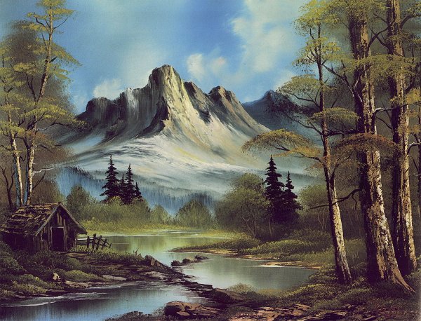 Художник Боба Росса горы