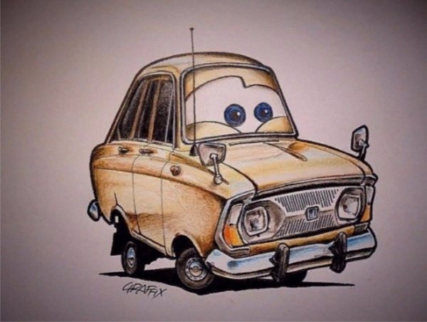 Прикольные Рисованные автомобили