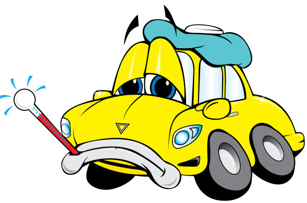 Мультяшная сломанная машина