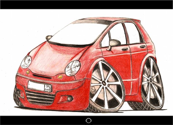 Рисунки карандашом для срисовки машины