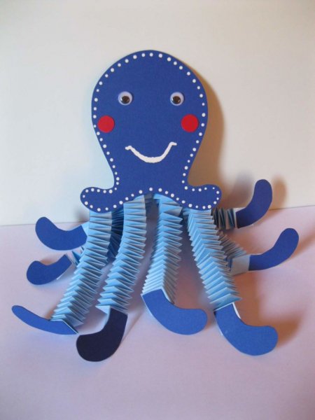 Поделка осьминог из бумаги
