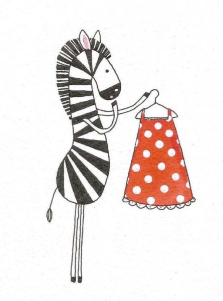 Шуточный рисунок зебры