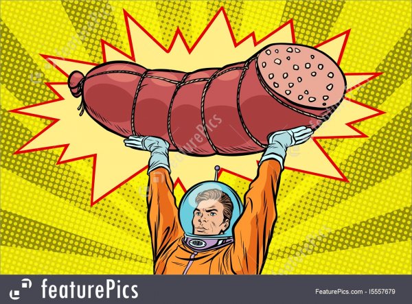 Сосиска карикатура