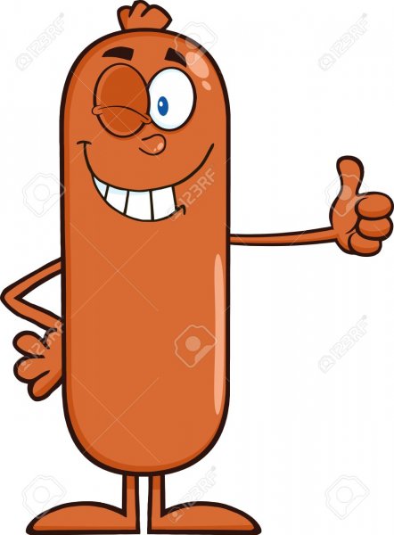 Сосиска мультяшная