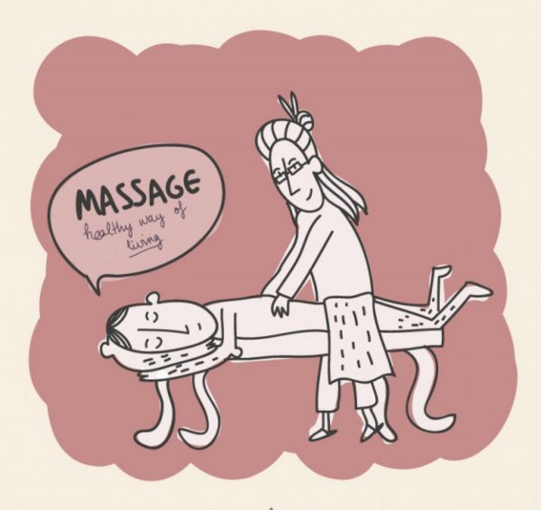 Массаж карикатура