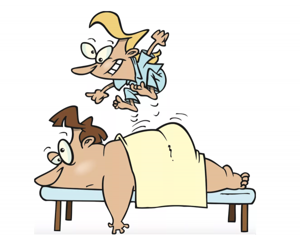 Массажист карикатура