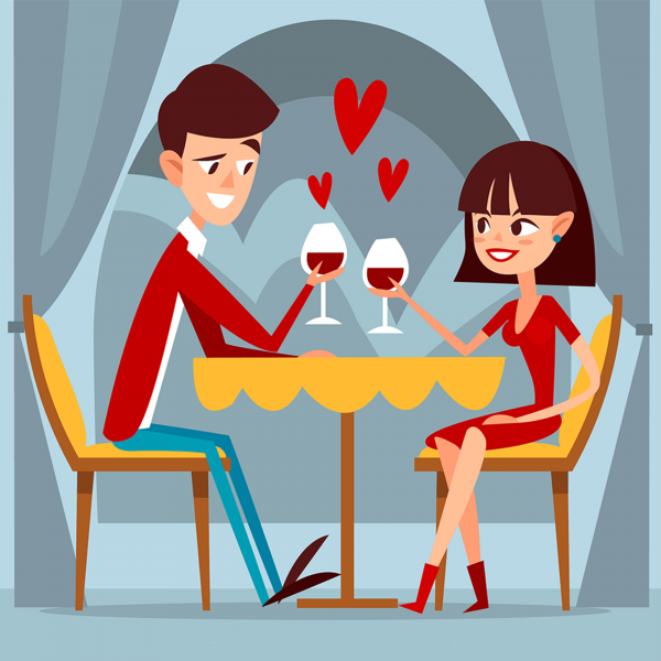 Ужин иллюстрация