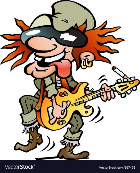Мультяшный гитарист