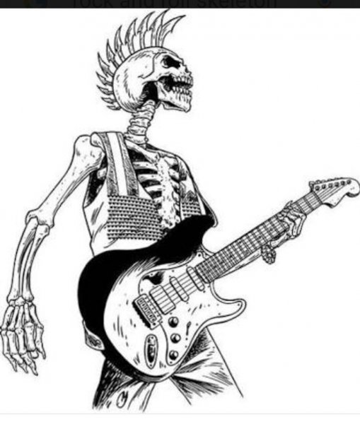 Скелет с гитарой