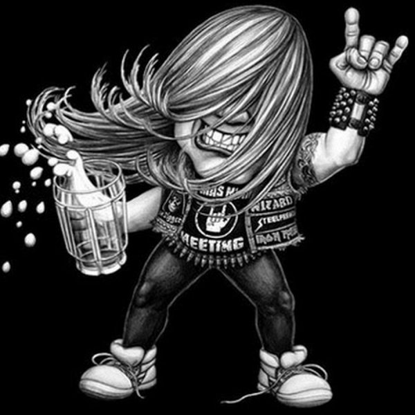 Открытки с днем рождения в стиле рок