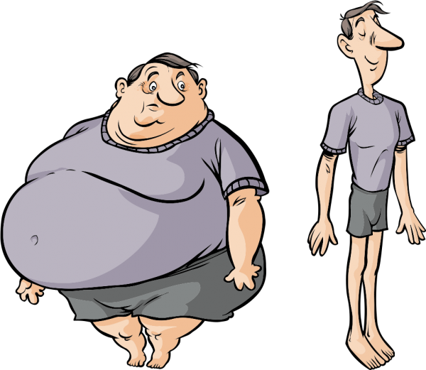 Толстый и худой человек