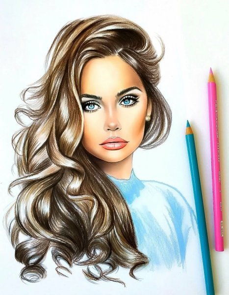 Красивые нарисованные девушки