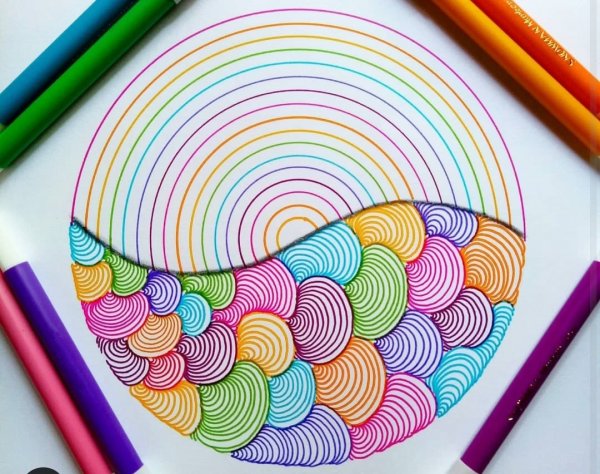 Рисование фломастерами и карандашами