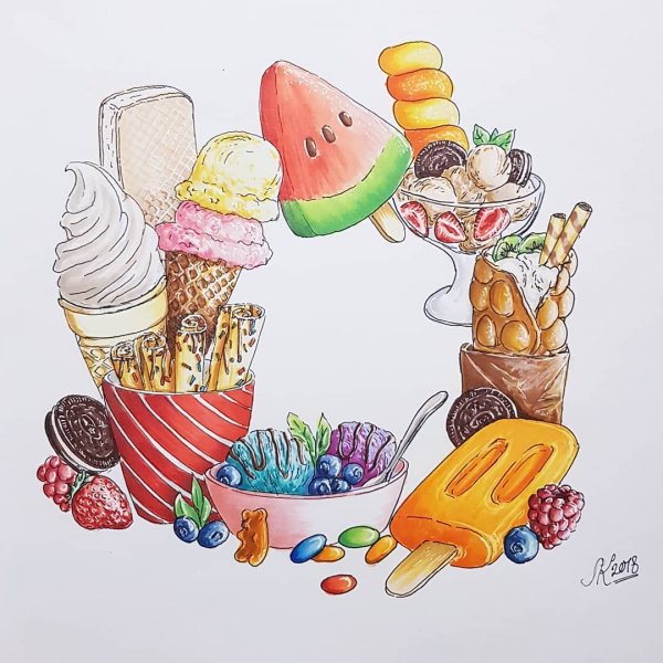 Сладости для срисовки