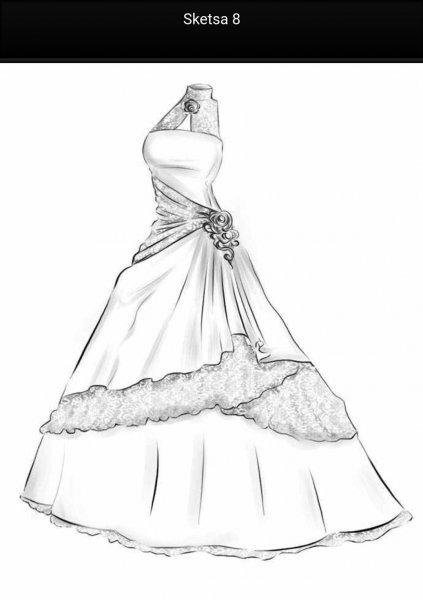 Нарисовать платье