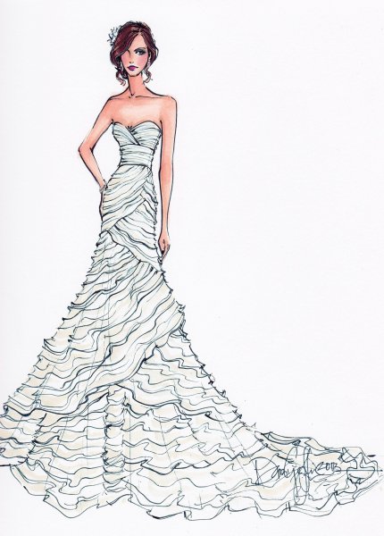 Красивые эскизы платьев