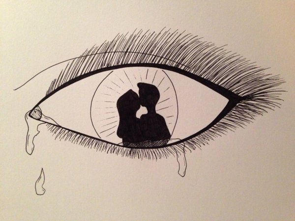 Простые грустные рисунки для срисовки