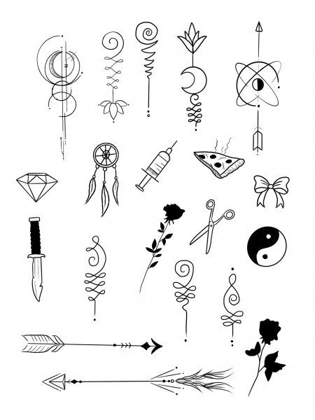 Эскизы маленьких татуировок