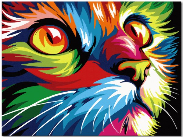 Артвентура картина по номерам Радужный Лев ваю Ромдони