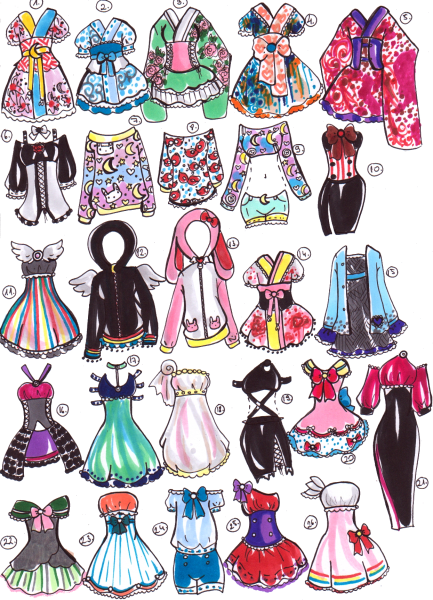 Идеи для рисования одежды