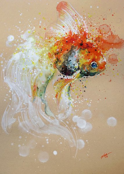 Необычные картины акварелью