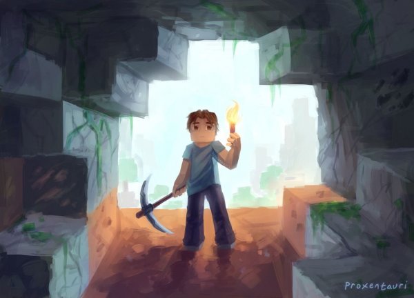 Minecraft Стив арт