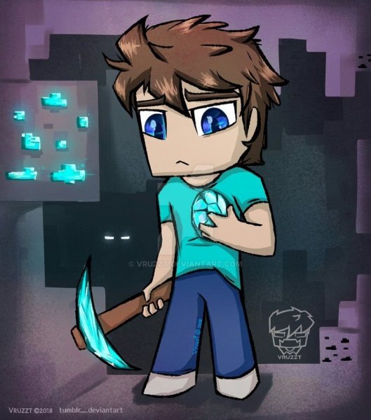 Minecraft ХЕРОБРИН И Стив