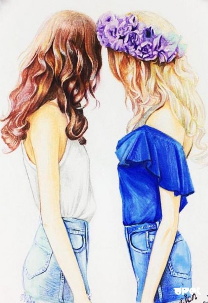 Подруги нарисованные