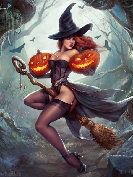 Силуэт ведьмы