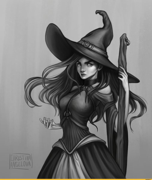 Ведьма на метле