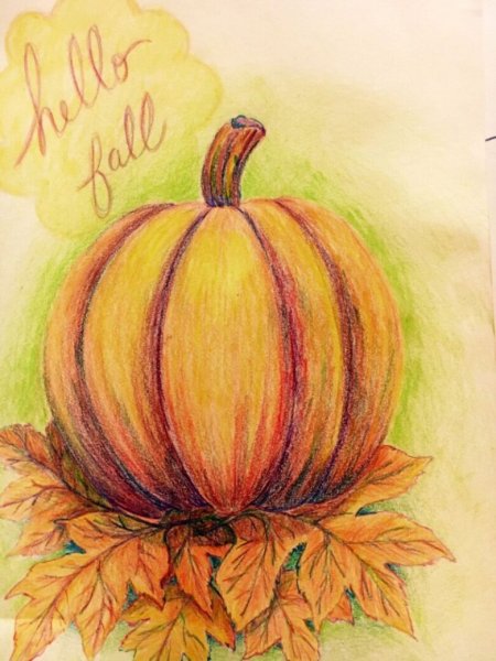 Тыква карандашом