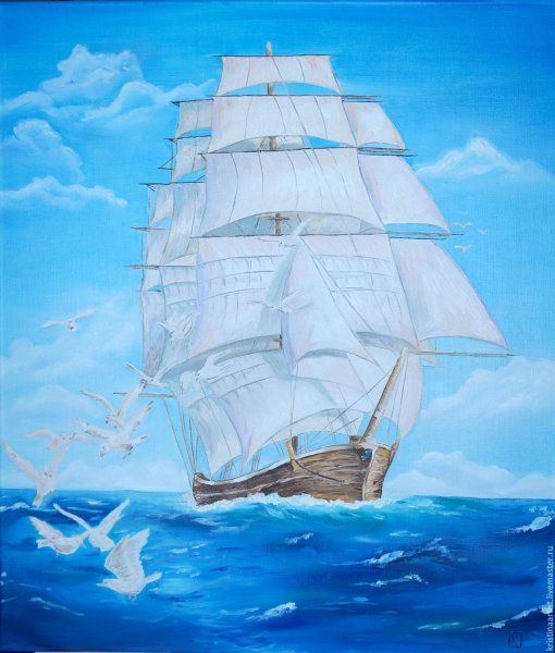 Корабль красками