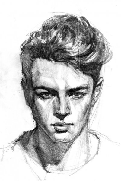 Рисунок парня карандашом