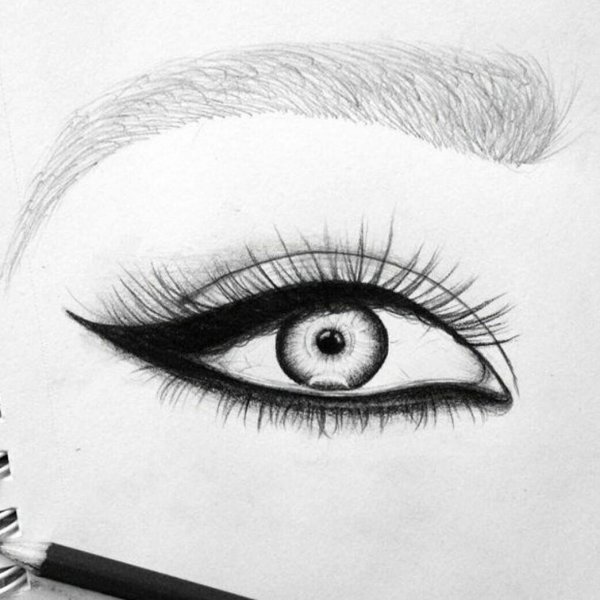 Рисунки для срисовки глаза и брови