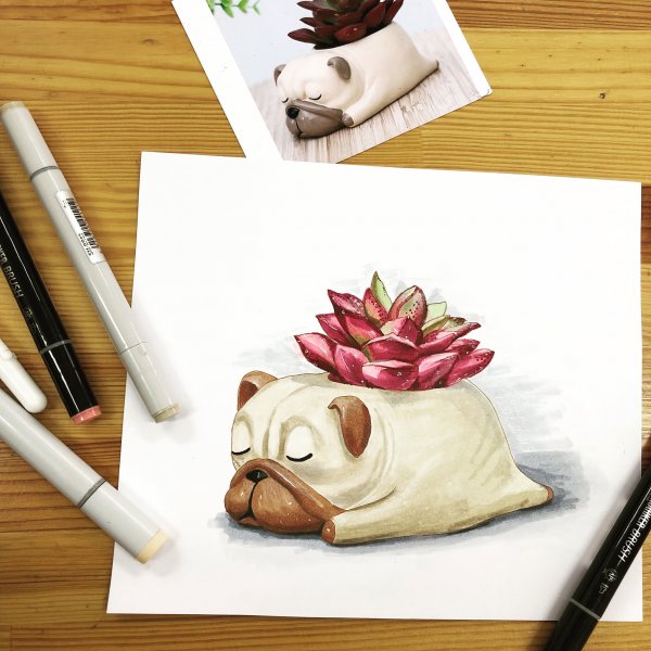 Скетчинг маркерами