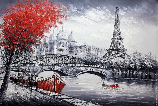 Пейзажи Парижа маслом