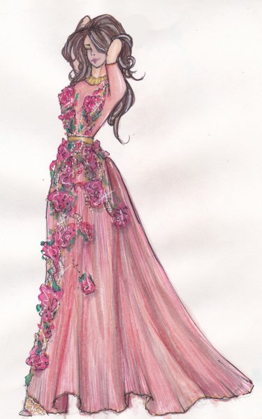 Красивые эскизы платьев