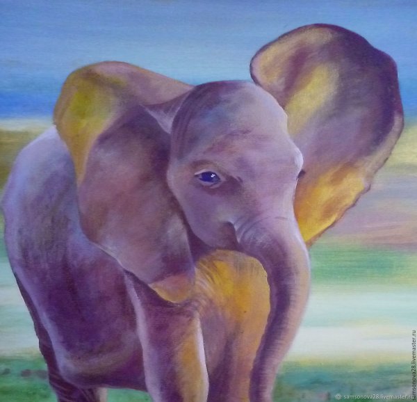 Слон акрилом