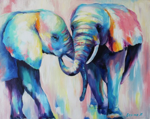 Картина слоники