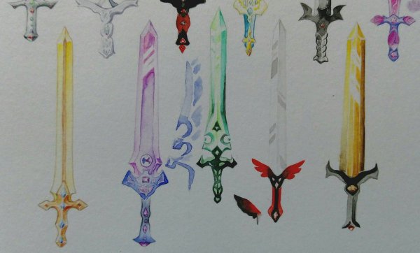 Красивый меч рисунок