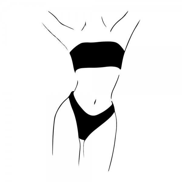 Эскиз тела девушки