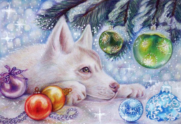 Картины на новогоднюю тему