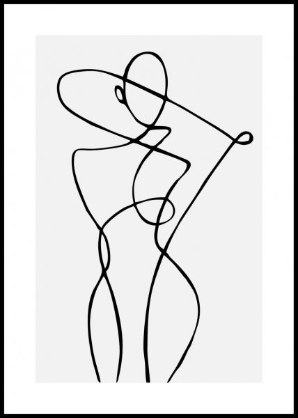 Женщина одной линией