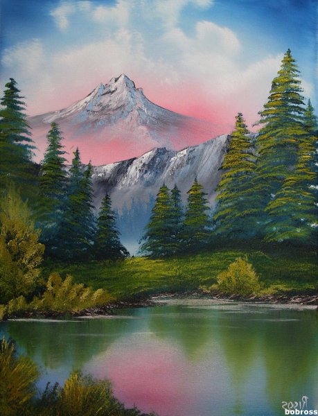 Боб Росс картины пейзаж